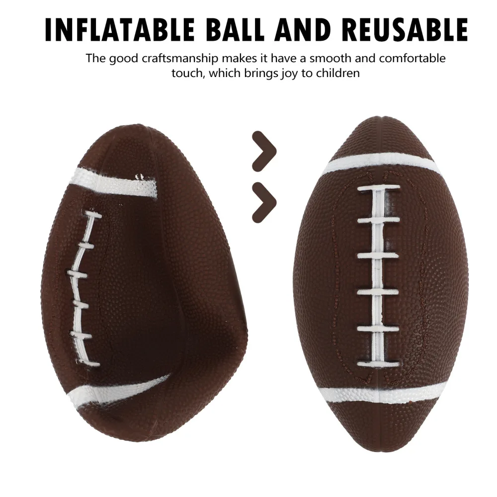 

2pcs Kids PVC Rugby Toys Training Inflatable Rugby Thick Balls