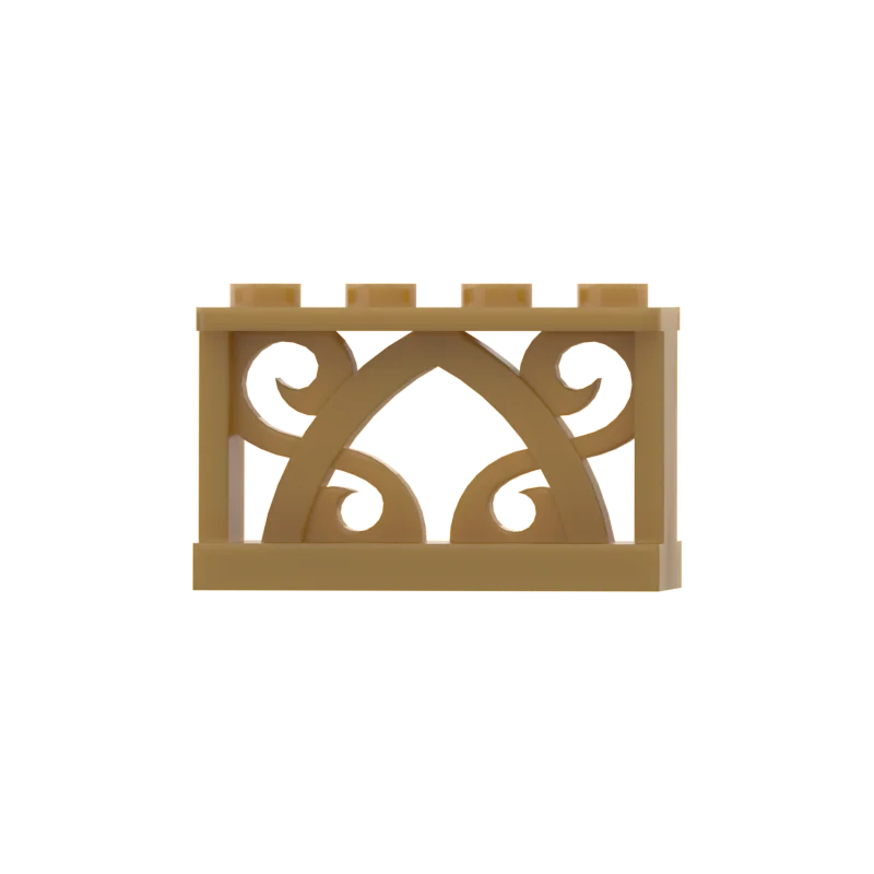 

8PCS Yellow Gold Fence Building Blocks Compatible Major Brand Kids Toys 19121 Early LearningMOC Education Gifts