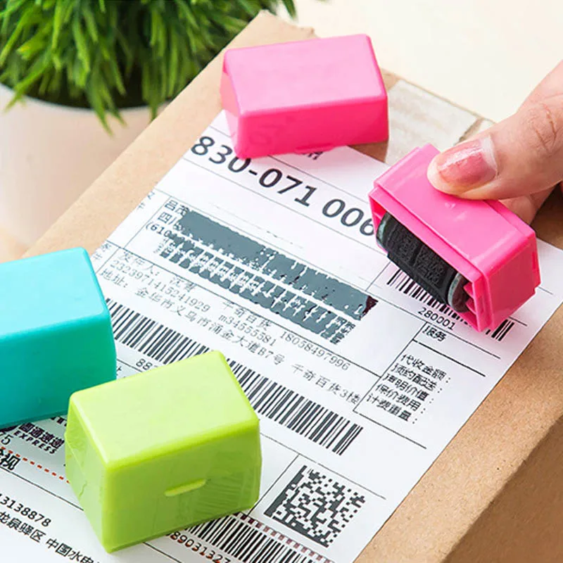 Portable Your ID Confidentiality 1Pcs Messy Code Security Stamp Seal Roller Theft Protect Guard Confidential | Дом и сад
