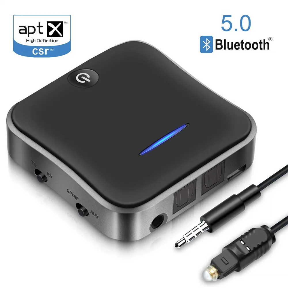 

Aptx LL/HD Csr8675 Wireless Bluetooth 5.0 Receiver Transmitter Car PC Laptop TV Dongle Audio Adapter with SPDIF 3.5mm AUX RCA
