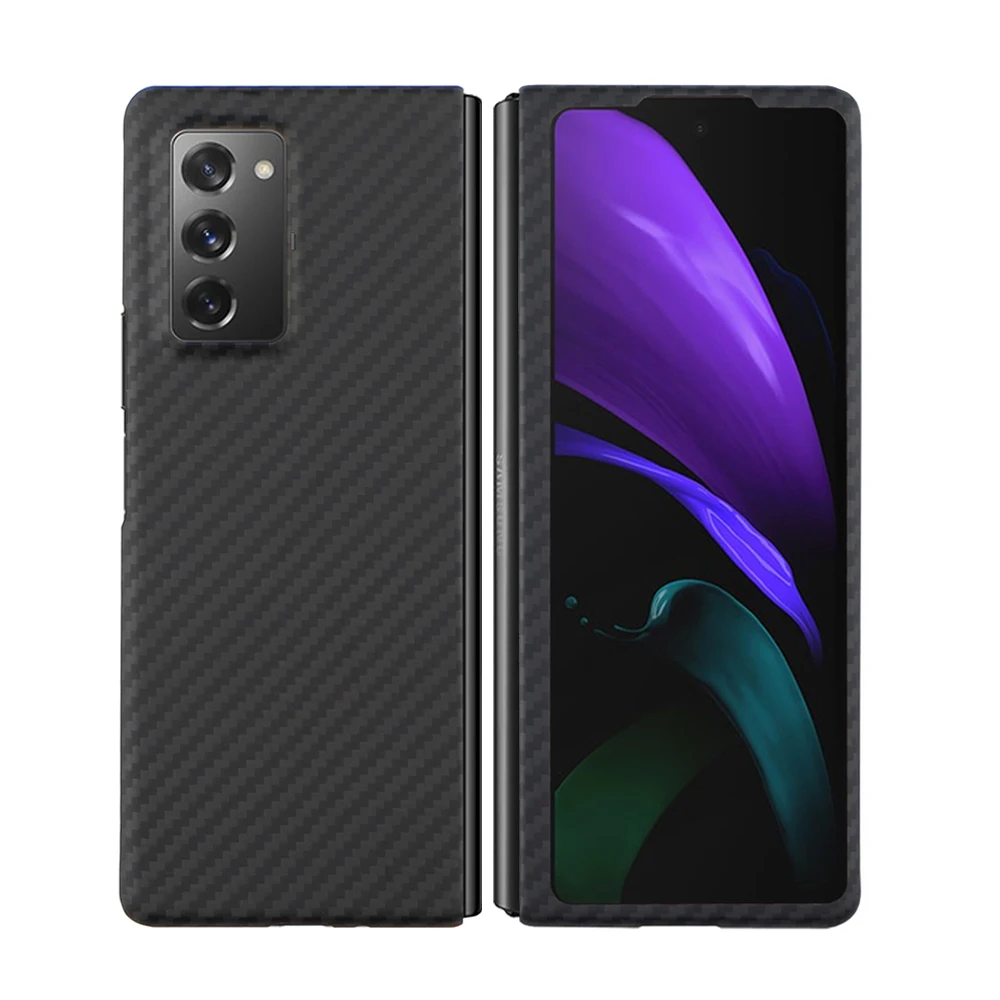 

Чехол для телефона из углеродного волокна для Samsung Gaxlay Z Fold 2 5G, чехол-книжка для Samsung Z Fold 2, защитный чехол из углеродного волокна