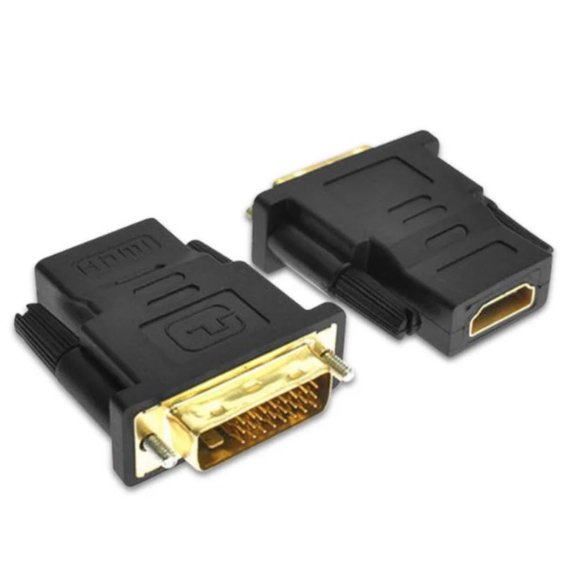 

HDMI-compatible Adapter Bi-directional To DVI 24+1 Gold Female To Male Connector Adapter 1080P HDTV