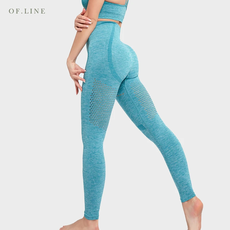 Женские штаны для йоги дышащие быстросохнущие плотно прилегающие спортивные с