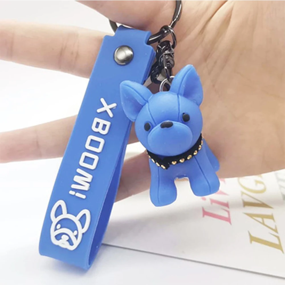 Брелок для ключей в виде французского бульдога подвеска на рюкзак девушек кукла