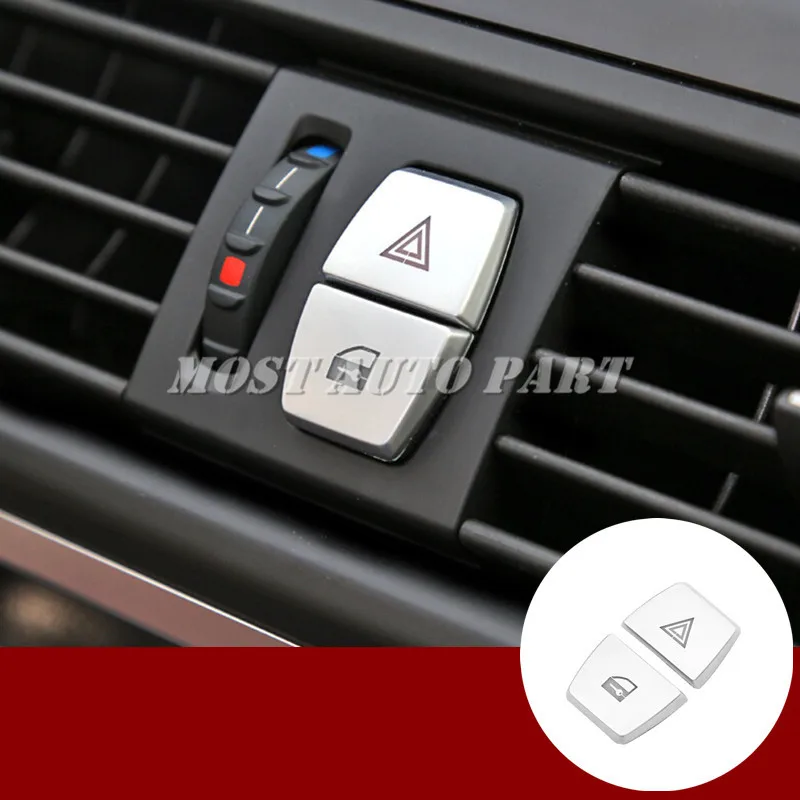 Внутренняя консоли Предупреждение лампа Кнопка Накладка для BMW серий 7 F01 F02 2009 2015