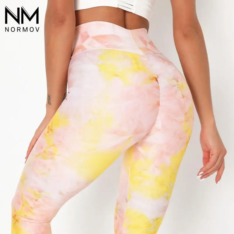 Леггинсы NORMOV женские с завышенной талией эластичные быстросохнущие штаны