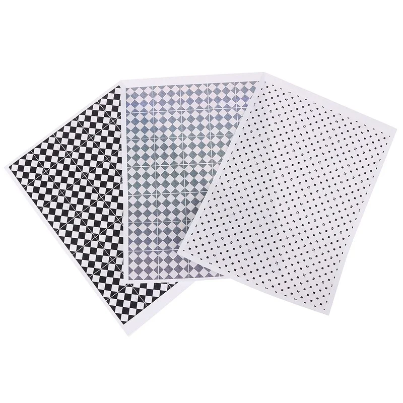 Pegatina de suelo en miniatura para casa de mu&ntilde;ecas, accesorio de pared para cocina y ba&ntilde;o, 1/12-0