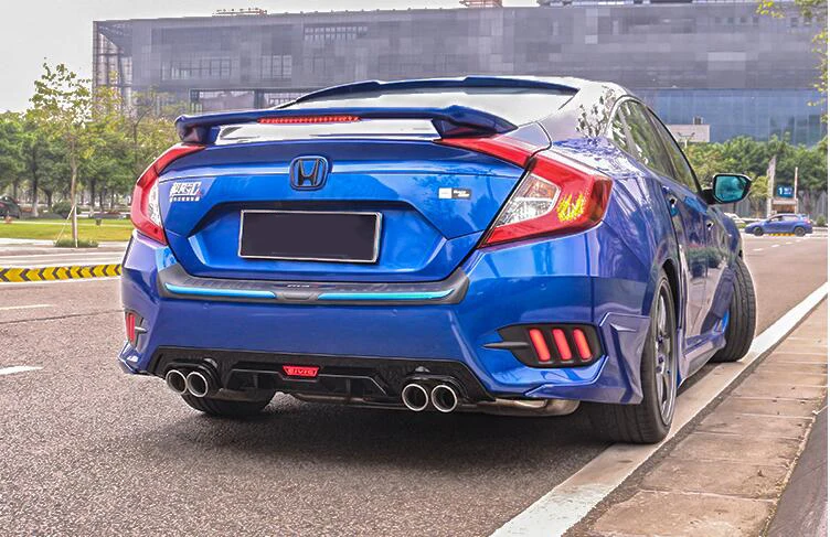 Для HONDA CIVIC ABS задний бампер диффузор защитные бамперы для 2016-2018 Body kit спойлер |