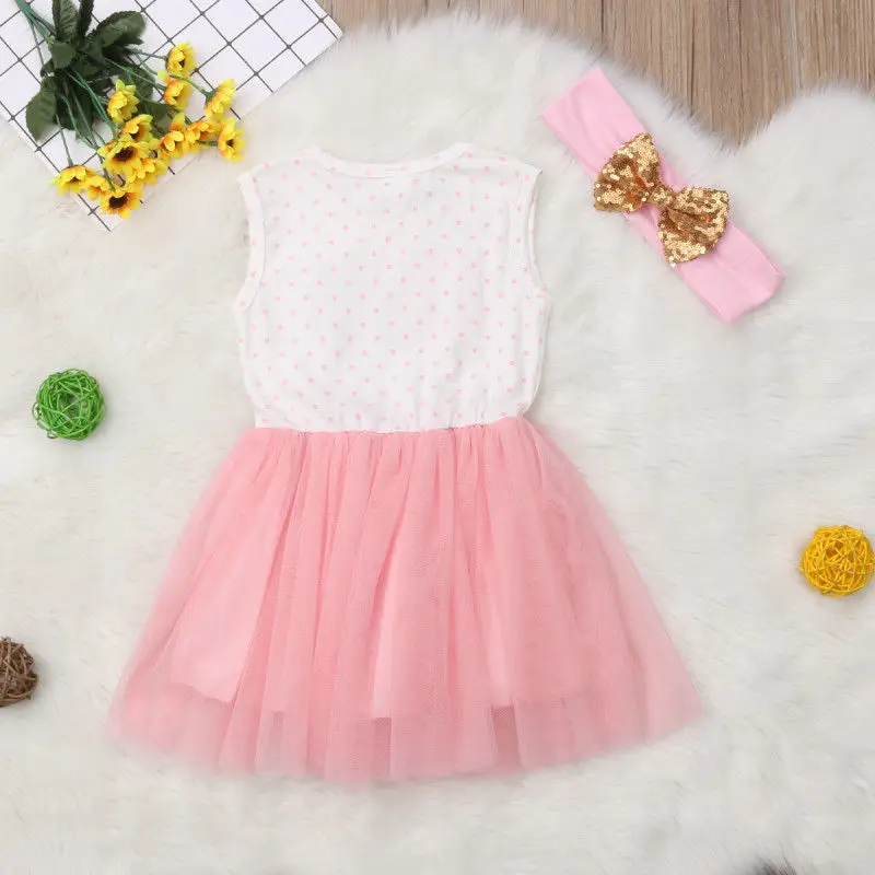 Платье на один год день рождения наряды для девочек Ранняя вечеринка принт