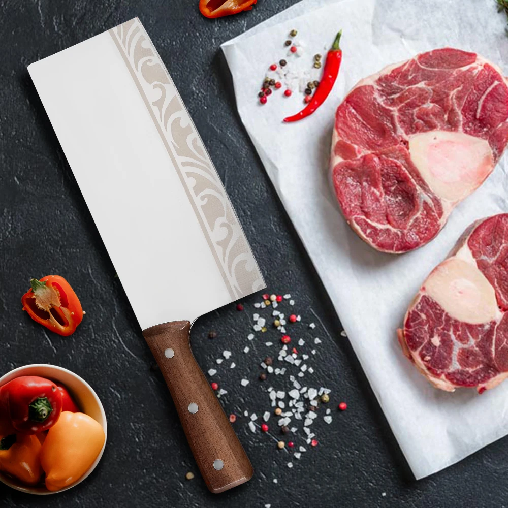 SOWOLL 8 дюймовый нож мясника разделочный аксессуары из высокоуглеродистой