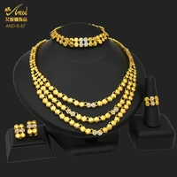 indian jewelery set bridal statement long necklace set for women bracelet earring dubai gold color accessories jewellery