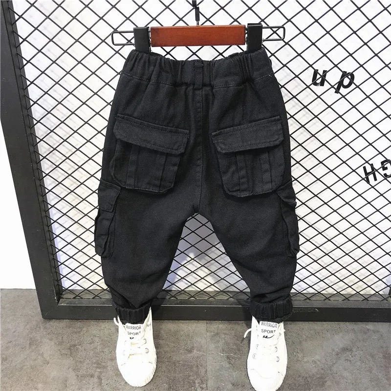 Модные штаны WLG для мальчиков Детские Зимние желтые черные бархатные теплые