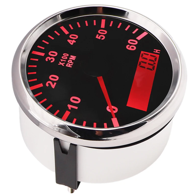 85 мм 6k RPM мотоциклетный Тахометр Датчик Мотоцикл Регулируемый Тахометр двигателя 12V 24V для автомобиля лодка с задней светильник