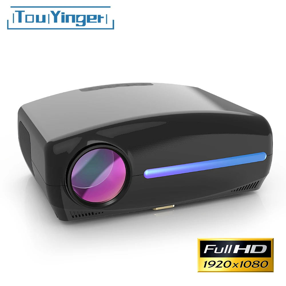 Touyinger светодиодный проектор 1080P full HD мультимедийный проектор AC3 видео 6500 люмен S1080 домашний кинотеатр HDMI Android 9,0 wifi опционально