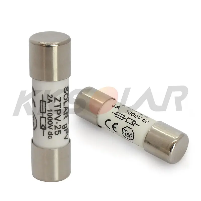 2 шт. металлические плавкие предохранители для солнечных батарей 1000 В 10 х38 мм 1 А 5