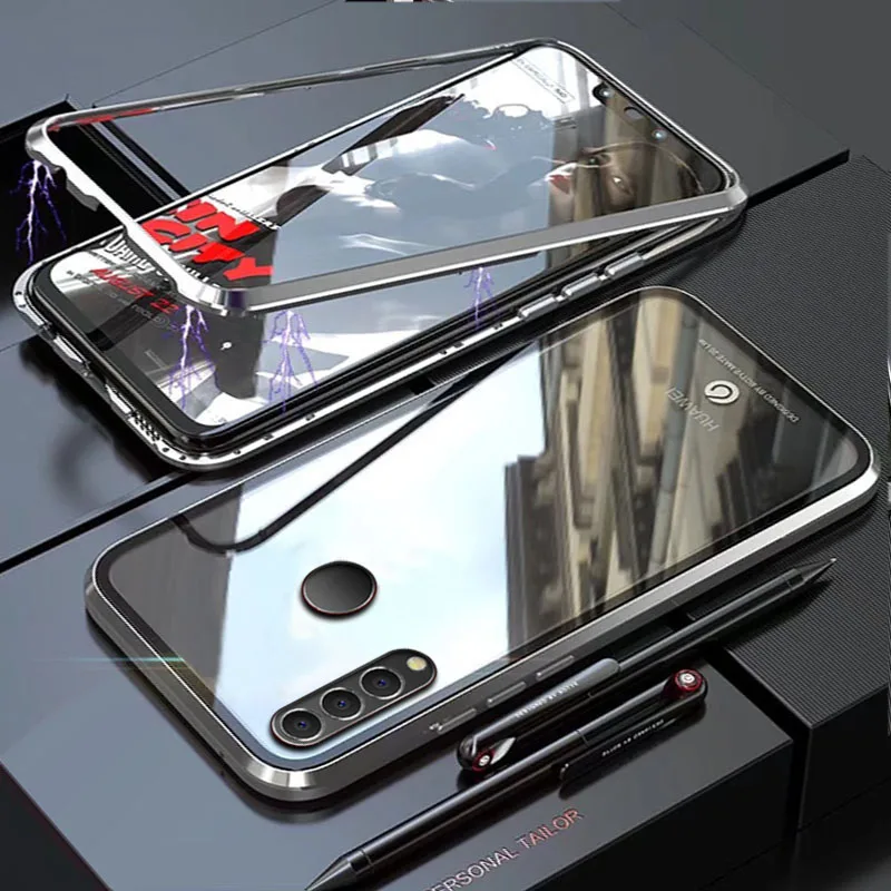 Чехол YonLinTan Coque для huawei P30 Lite Pro P30Pro Металлическая магнитная рамка Магнитная