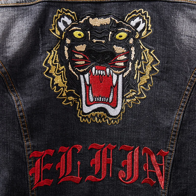 Джинсовая куртка мужская рваная уличная одежда в стиле хип-хоп летная из денима