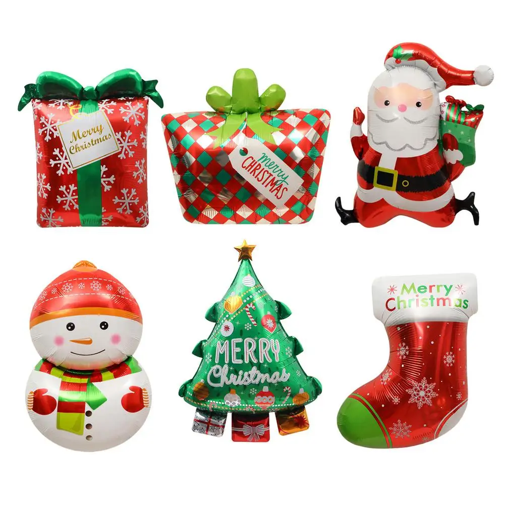 

Рождественские фольгированные воздушные шары в виде снеговика, Санта-Клауса, рождественские украшения для дома 2021, рождественские украшен...