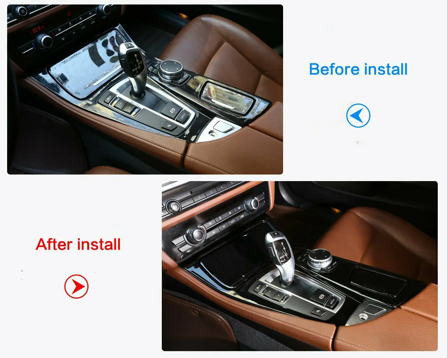 Углеродное волокно стиль для BMW 5 серии F10 2011 2017 консоль коробка передач панель