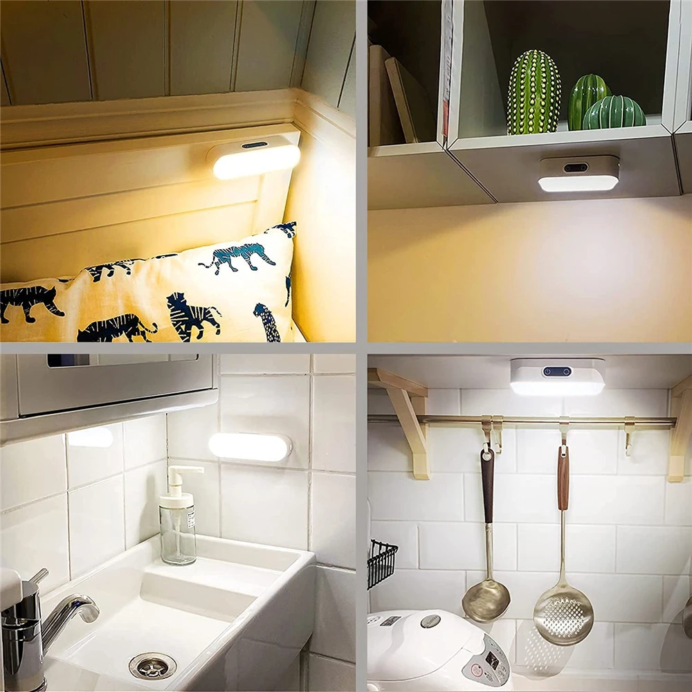 tokili touch night light 5 colors brightness dimmable usb plugrechargeablemotion sensor for wardrobe cabinet mirror kitchen free global shipping