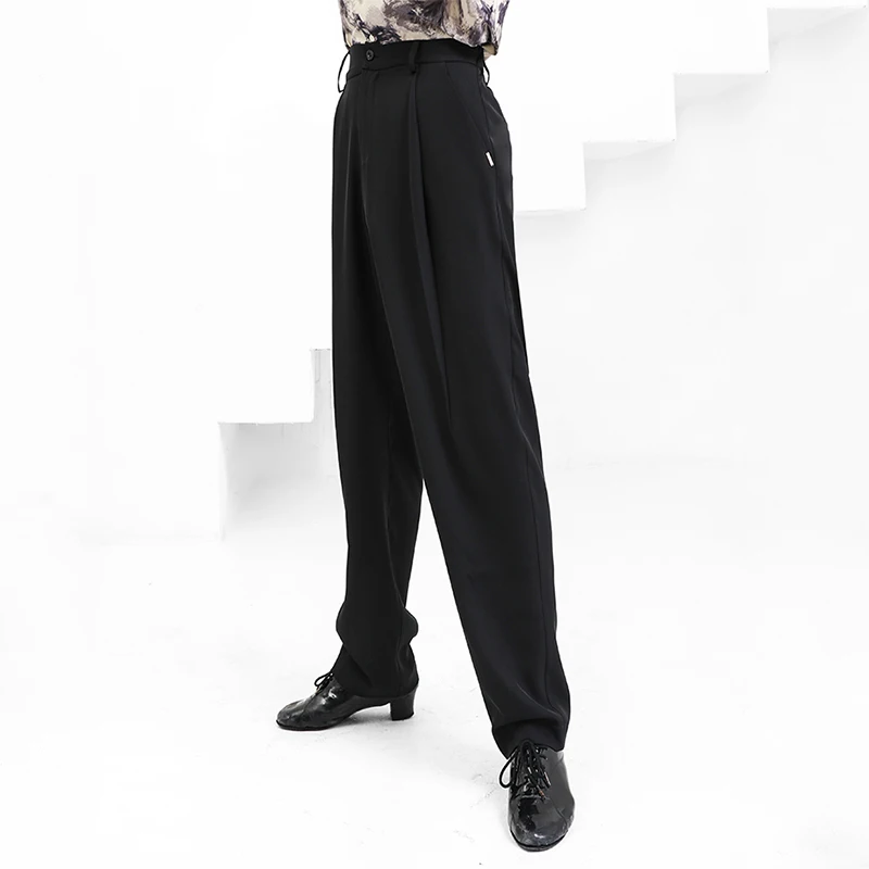 Брюки мужские для латиноамериканских танцев свободные штаны с широкими