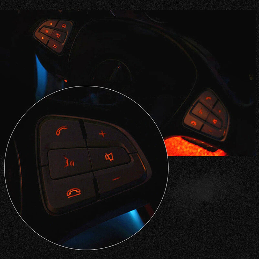 

12pcs/set Car Steering Wheel Button Covers Decor 2015-2018 ABS GLC Kit