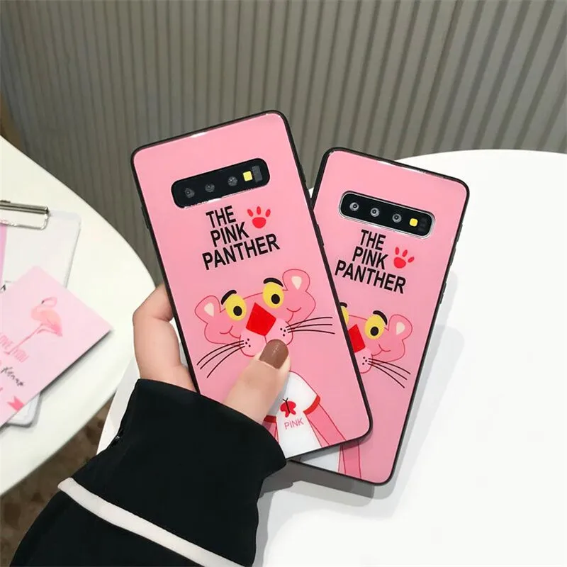 DlSCASE чехол для телефона с милой пантерой из мультфильма samsung Galaxy S10 S8 S9 Plus модное