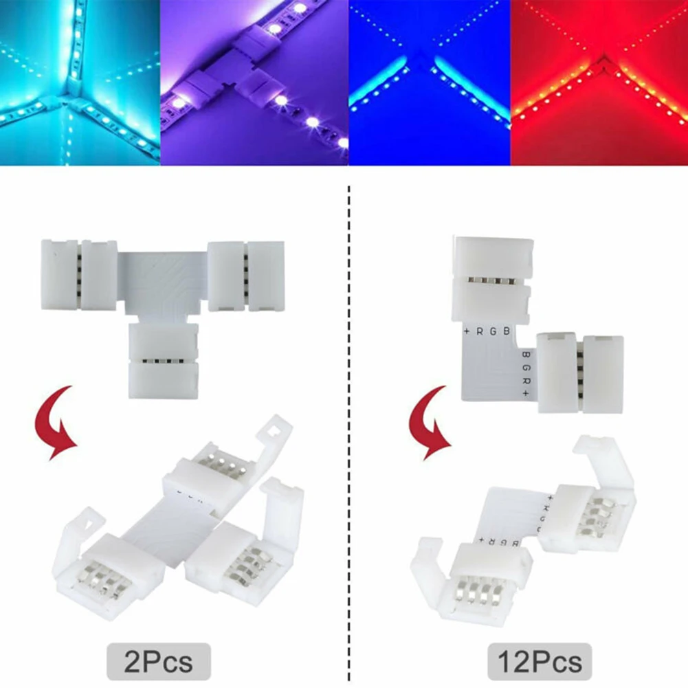 

4Pin Light Connectors 5050 LED Connector 75Pcs/set Assortment LED Strip RGB New