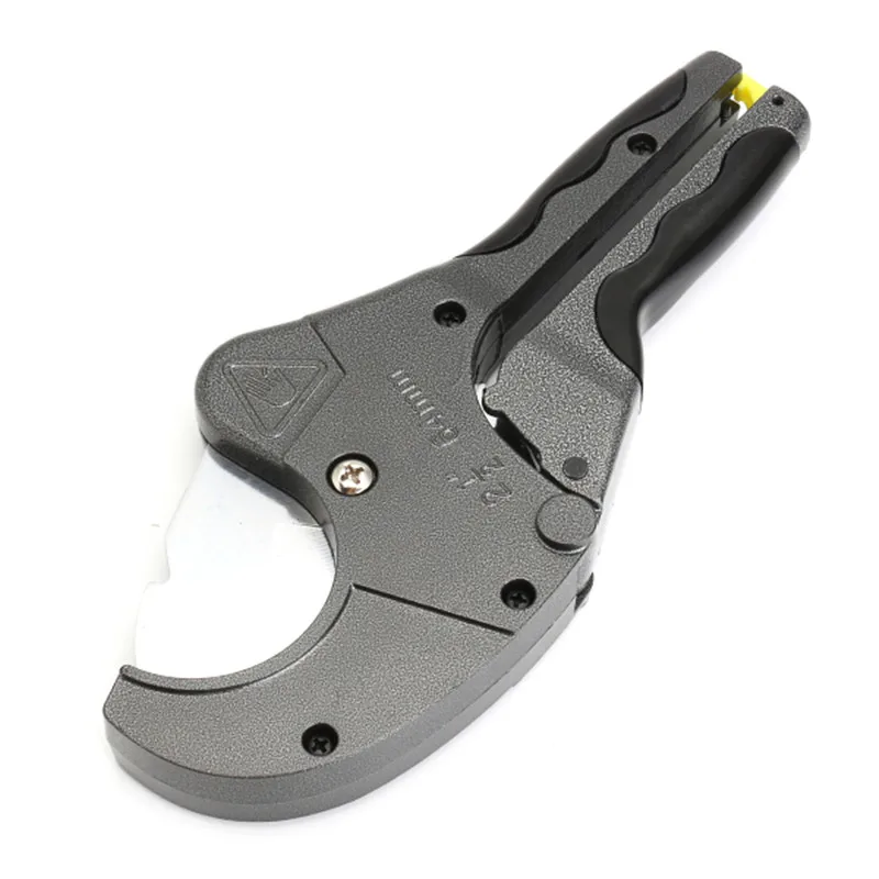 

PVC PU PP-P PE Plastic Pipe Cutter Aluminum Alloy Body Stainless Steel Blade Scissors Cut 64mm With Ratchet Gear Easy