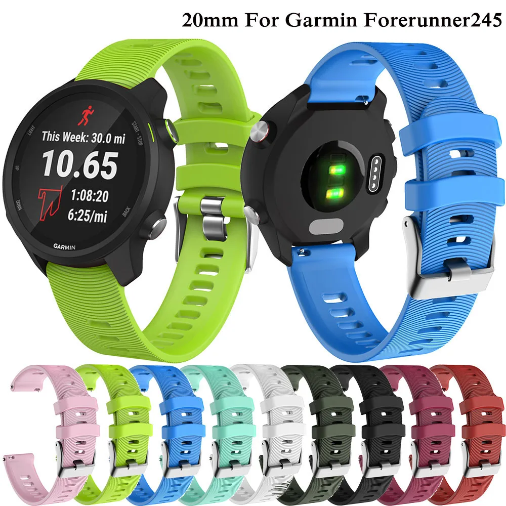 Ремешок сменный силиконовый для смарт часов Garmin Forerunner 245 /645|Смарт-аксессуары| |
