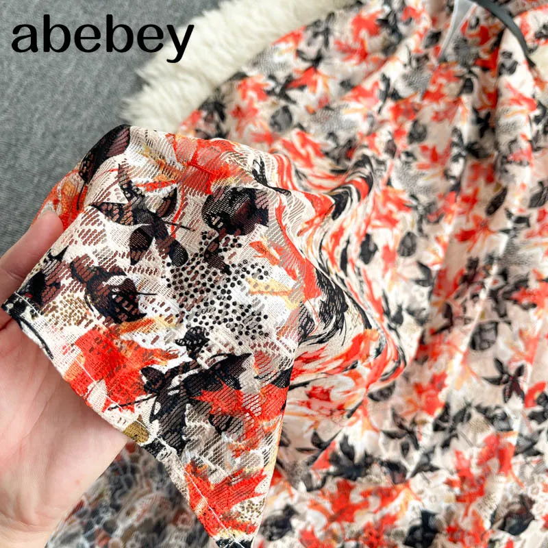 

Women Hollow Embroidery dress V Neck short puff sleeve A line dresses summer Bohemian Beach Midi Dress