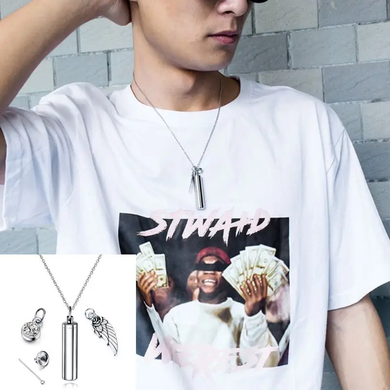 Ювелирный цилиндр для кремации из нержавеющей стали домашнее животное ожерелье