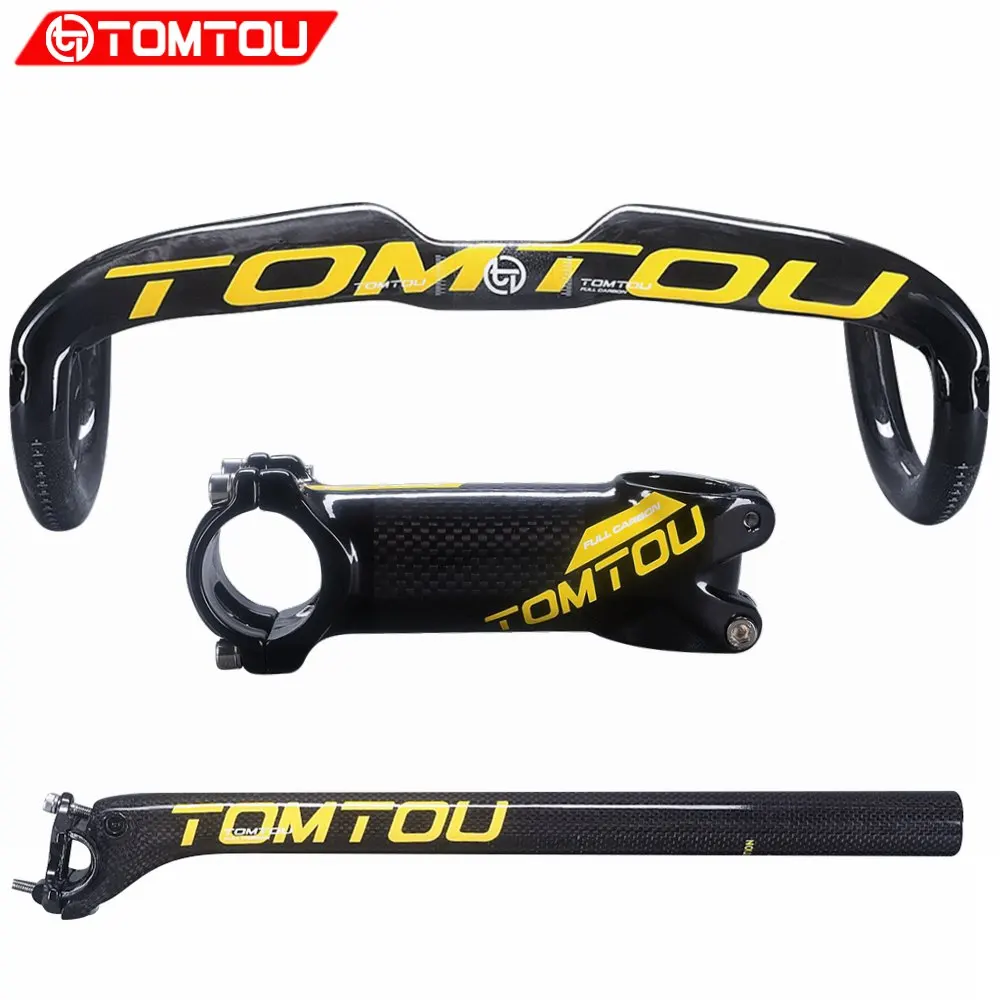 TOMTOU углеродный дорожный велосипед осветительная стойка изогнутый стержень