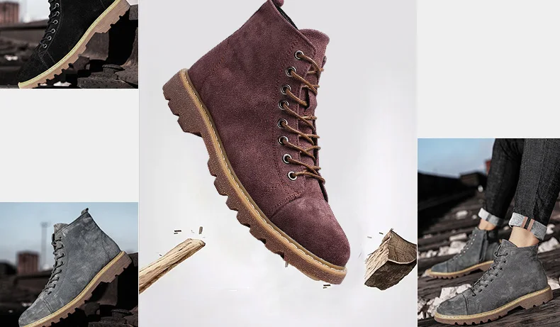 Мужские кожаные ботинки Dr Martins Martens; Зимние ботильоны; Безопасная рабочая обувь; botas hombre Zapatos De Seguridad Safty; обувь размера плюс 48
