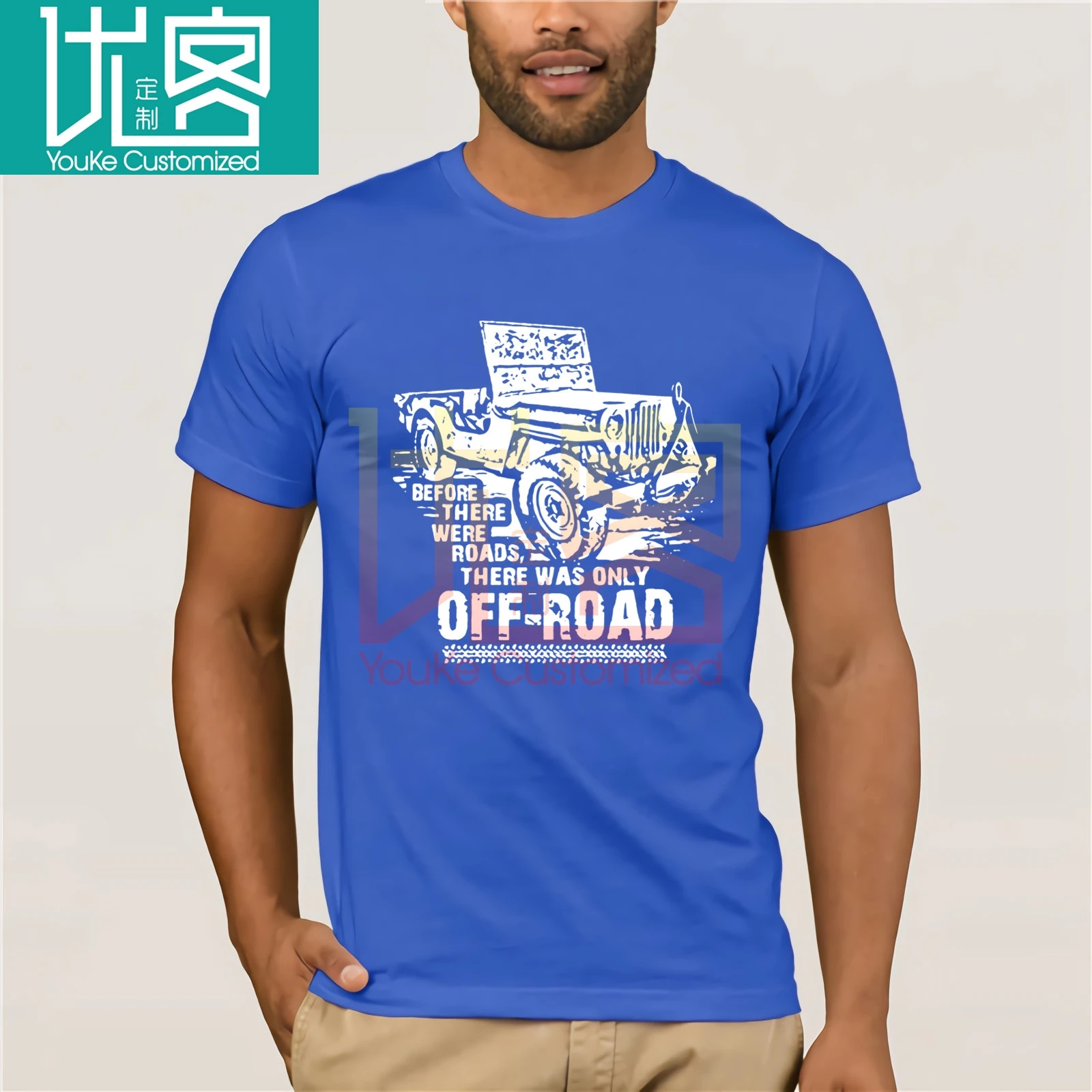 Adult Cheap China Clothing Jeeps T Shirt Men Best Car for Off Road T-shirt Creative designer t-shirt Short Sleeve Screw neck Tee | Мужская