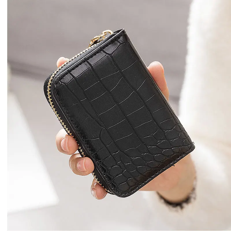 Женский RFID антимагнитный корейский держатель для карт на молнии мужской