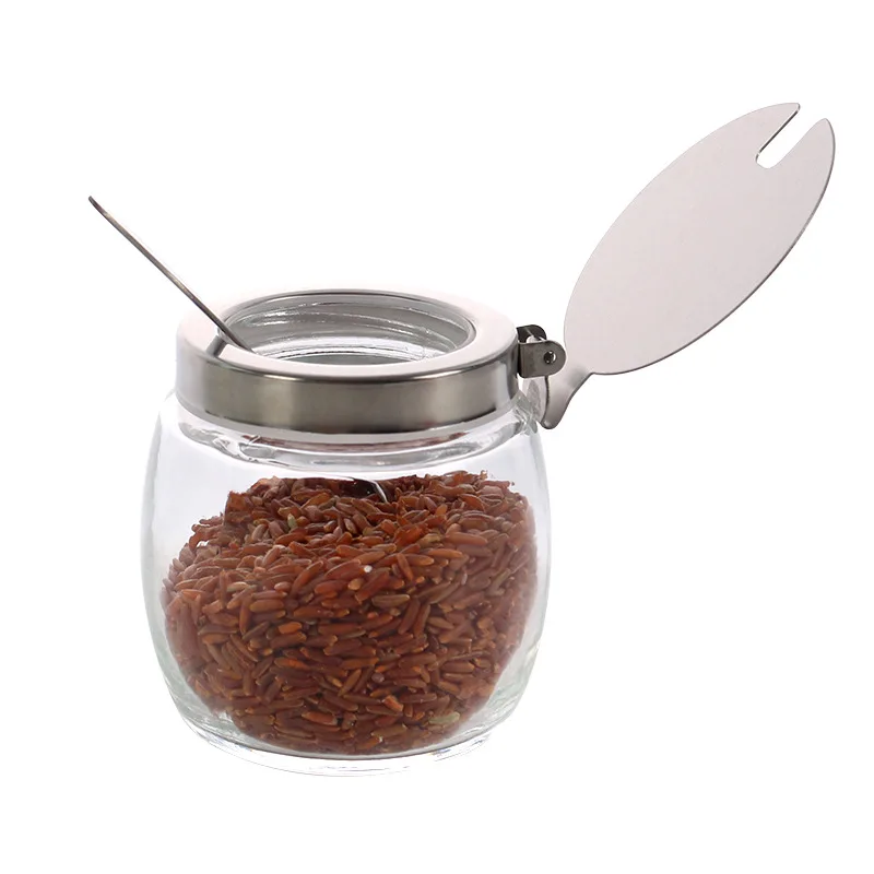 

Kitchenware Glass Condiment Bottle Salt Tank Condiment Tank Household Condiment Combination Receiving Box