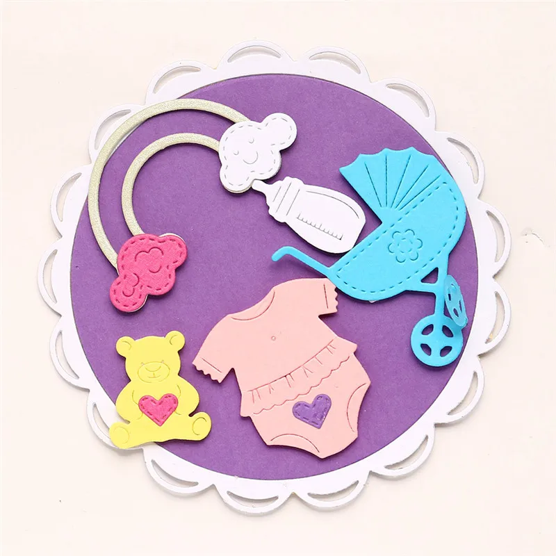 DiyArts New Baby Born металлические режущие штампы с радужным облаком DIY Выгравированные