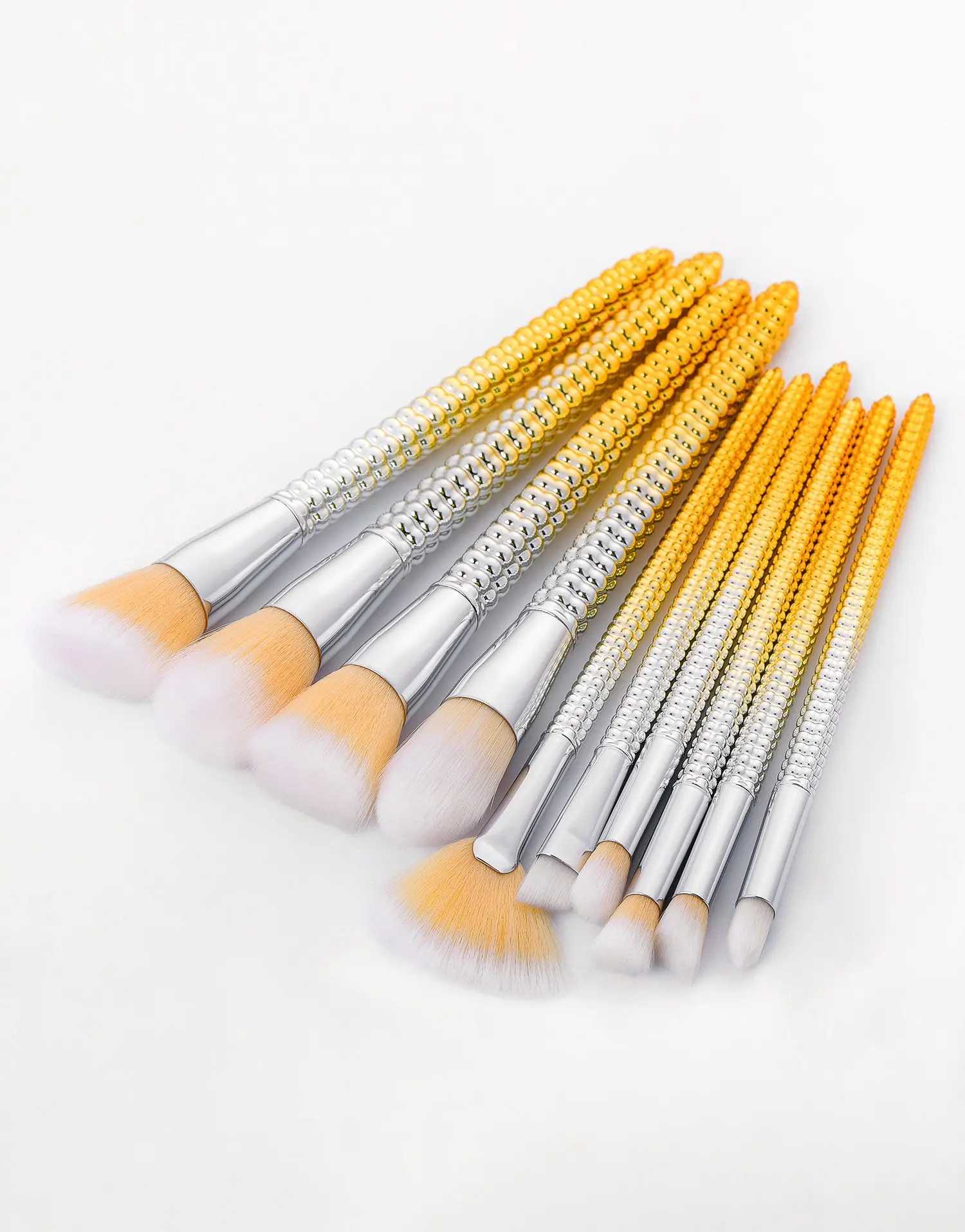 

clap o claps 10pcs Geometric Ombre Handle Duo-Fiber Brush Set