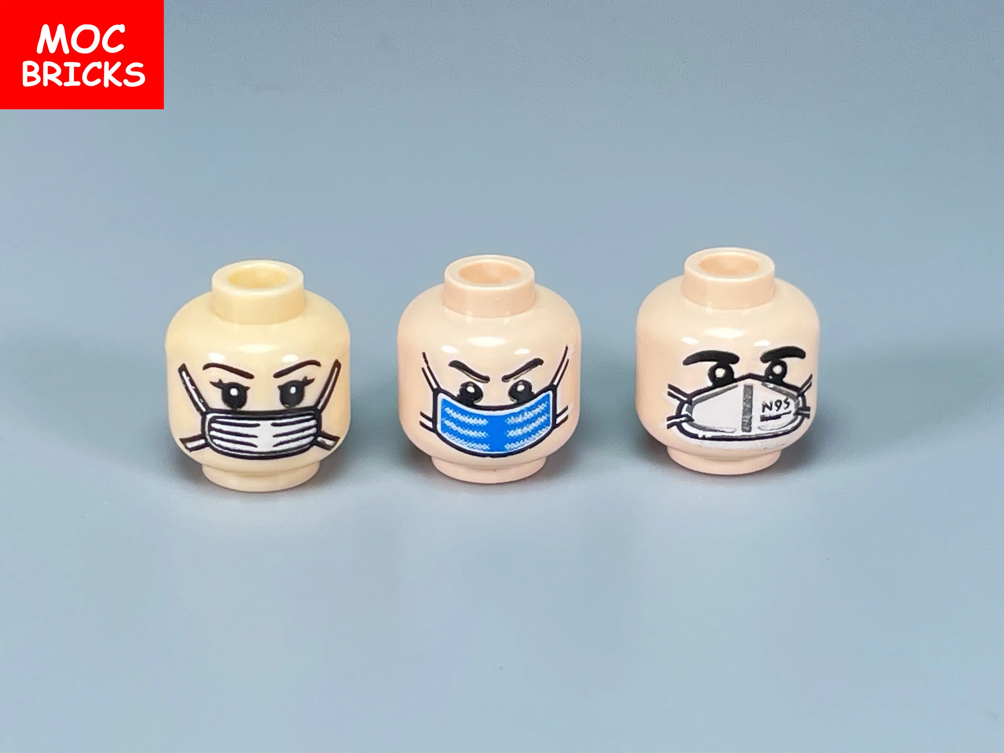 10 шт./лот MOC кирпичи новые мальчики и девочки лицо выражение фигурки голова DIY мини