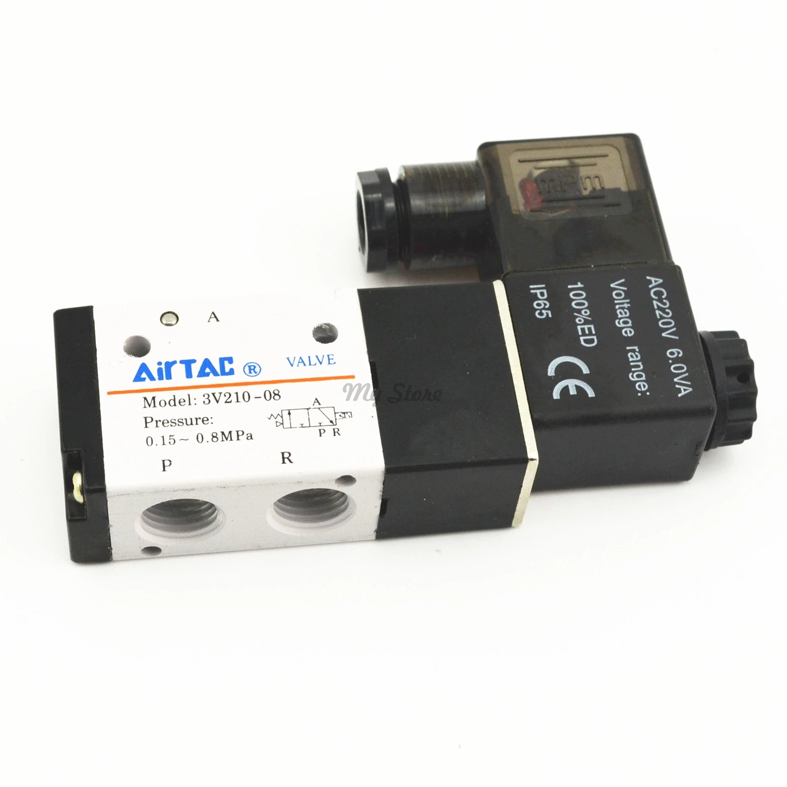 Пневматический 3 позиционный 2 воздушный направленный Контроль Электромагнитный