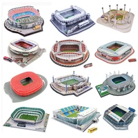 classic jigsaw diy 3d puzzle world football stadium european soccer playground assembled building model puzzle toys for children