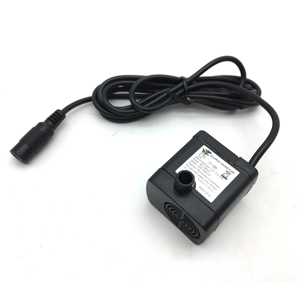 Ультра тихий водяной насос постоянного тока 12 В 24 расход 350 л/ч Водонепроницаемый