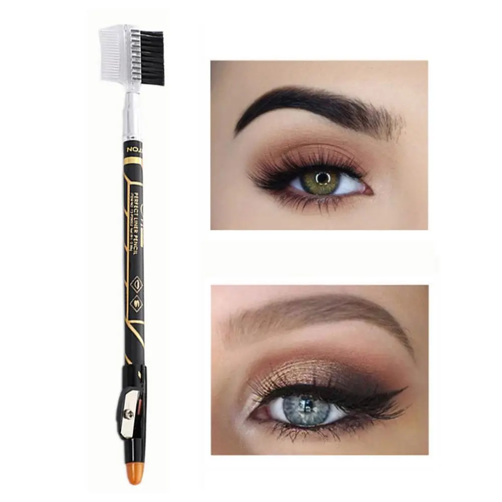 

Eyebrow Pencil Eyeliner Barber Pencil With Built-in Sharpener And Brush Dye Tint Pen Long Lasting Waterproof Beard Filling Pen