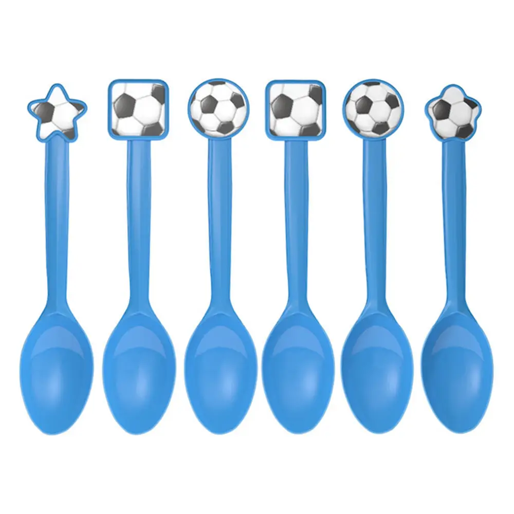 spoon Новые белые футбольные столовые приборы для торжеств, вечерние украшения для мальчиков, вечерние товары для вечеринки, дня рожденья Вечерние - Цвет: spoon
