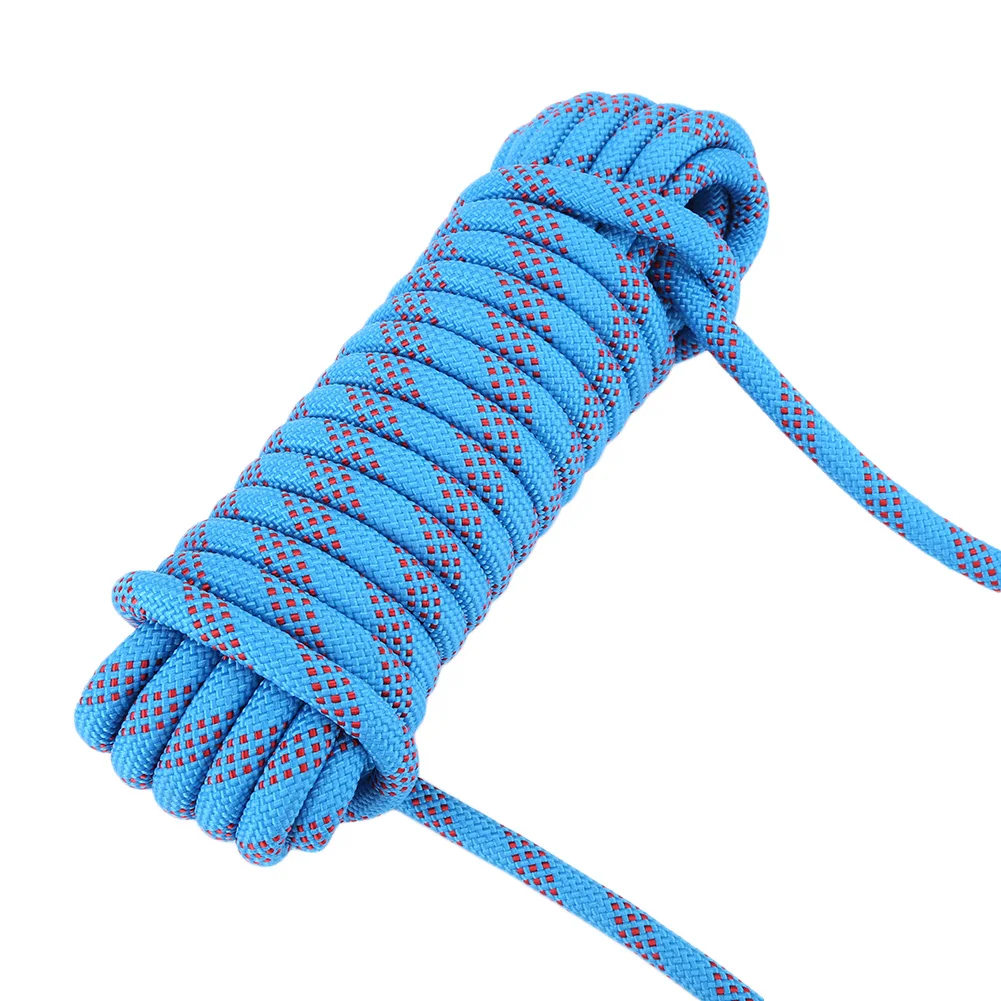 Outdoor Climbing Rope 12mm Heavy Duty Paracord Panchute Lanyard with Carabiner Camping Survival Equipment Accessories | Спорт и