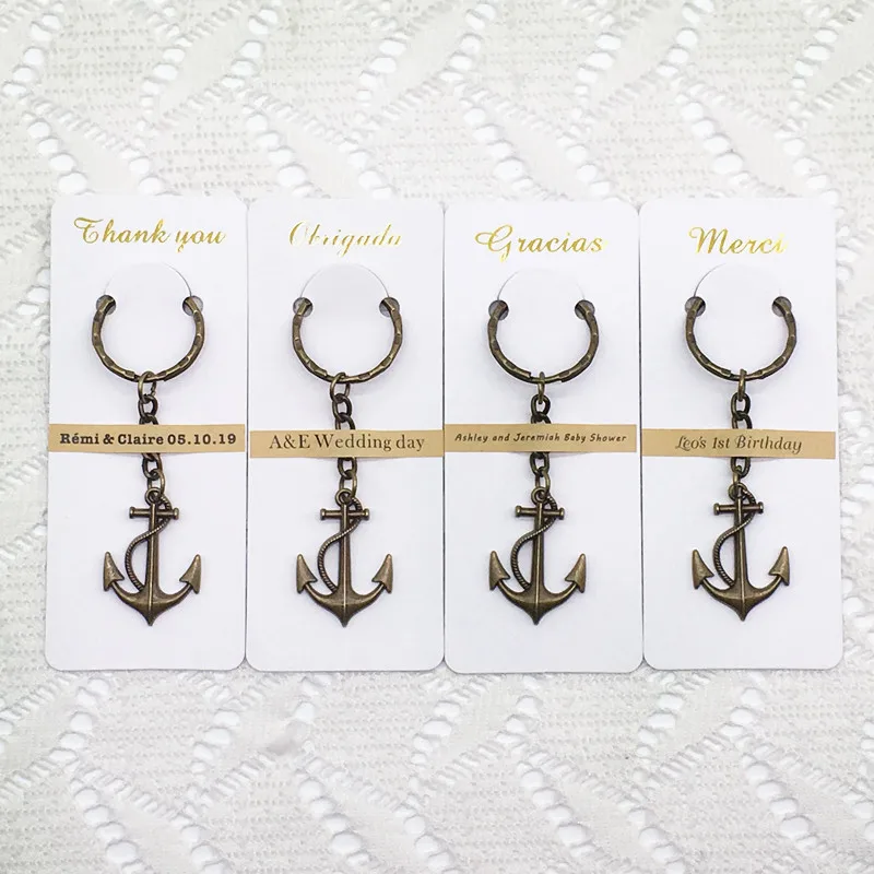 100 шт./партия брелоки с якорем на заказ