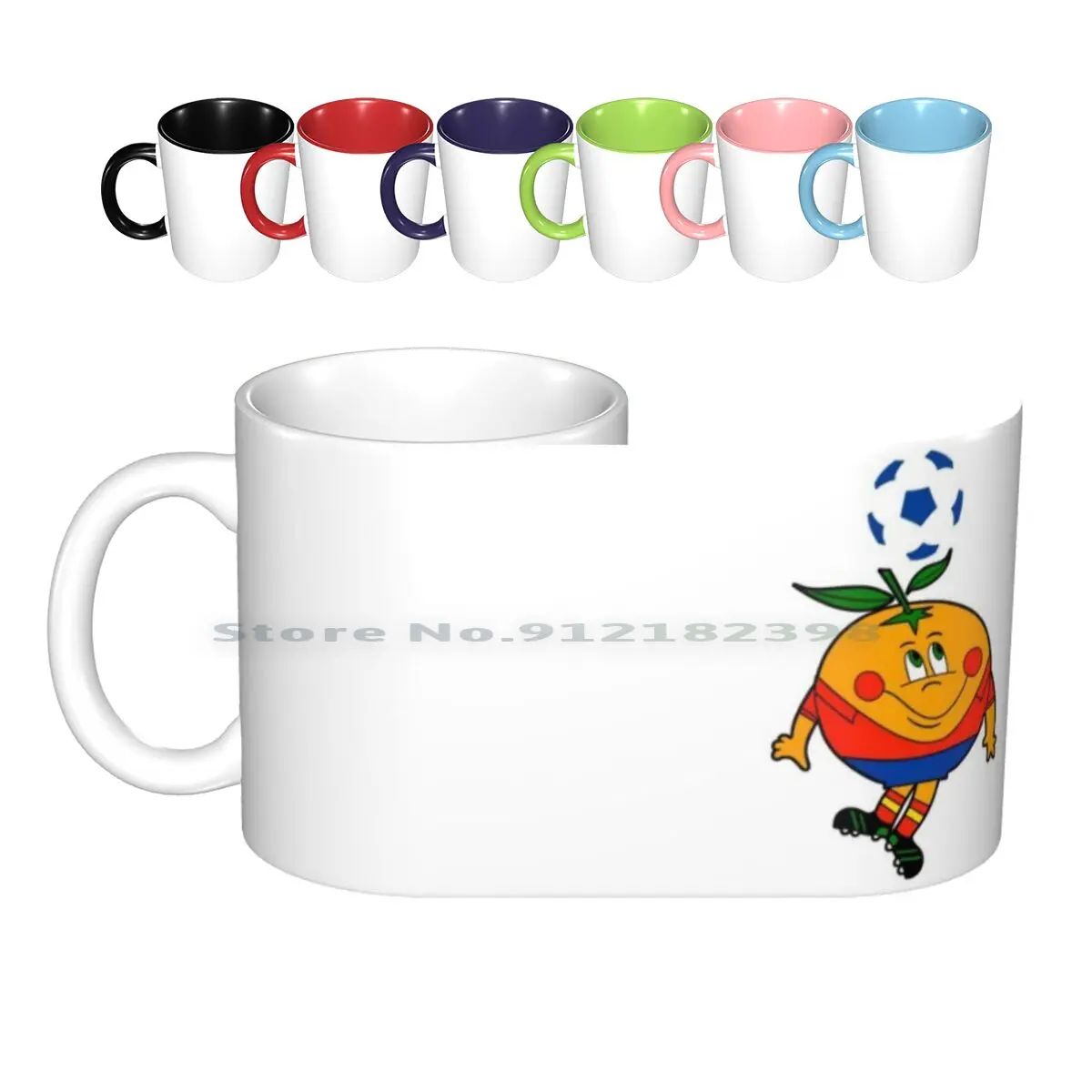 

The Naranjito Ceramic Mugs Coffee Cups Milk Tea Mug The Orange Tree Orange Juice 1982 World82 Football Footbal Pet Orange Spain