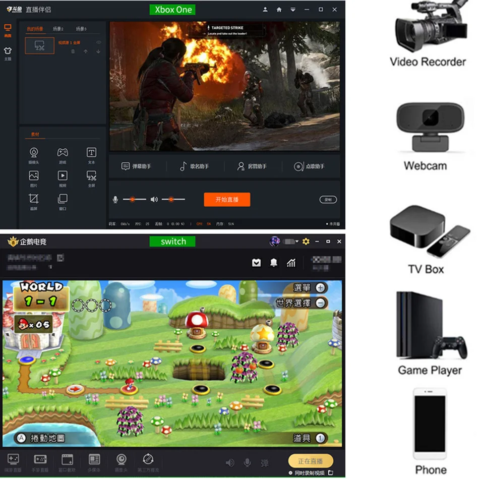 HD 4K Video Capture Card USB3.0 2.0 HDMI Grabber Record Box for PS4 Game DVD Camcorder Camera Recording Live Streaming |
