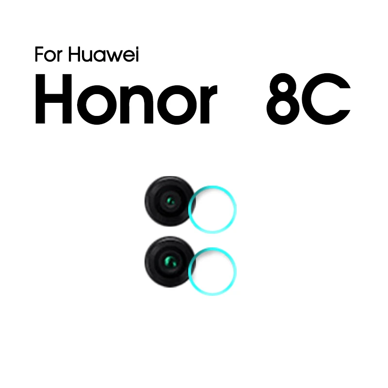 2 шт. Защитная пленка для экрана huawei Honor 20 Play Magic 2 8X 8C Note 10 для объектива камеры huawei Nova 5T Nova 2i 3E P Smart Plus - Цвет: For Honor 8C